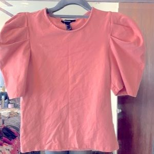 Forever 21 women’s pink top. Size small short sleeve, puffy shoulders.